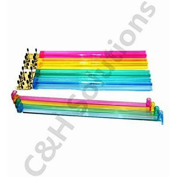 Color Acrylic Mahjong Pushers 18'' - Set of 4 and Color Acrylic Mahjong Racks 18'' - Set of 4 (Combo)