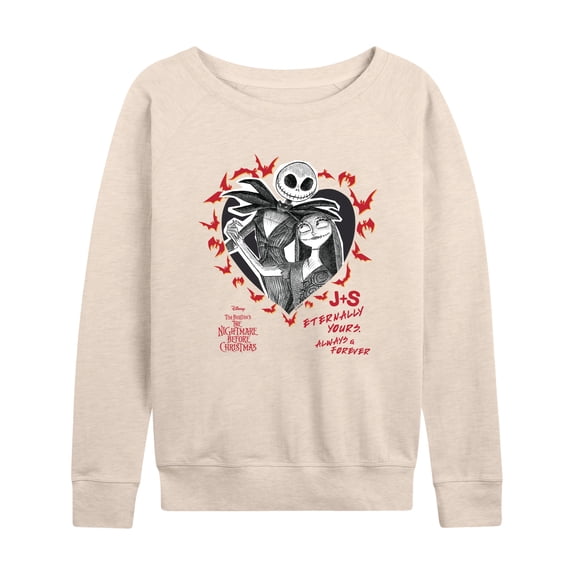 The Nightmare Before Christmas - Flames - Women's French Terry Long Sleeve Pullover