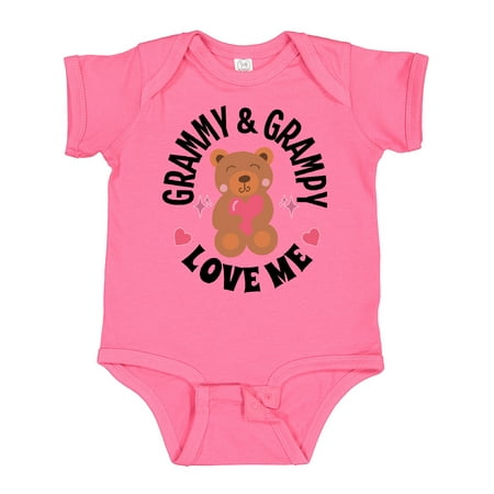 

Inktastic Grammy and Grampy Love Me Grandchild Bear Boys or Girls Baby Bodysuit