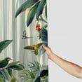 thumbnail image 3 of Orinice Tropical Leaves Shower Curtain Green Gold Palm Leaf Hummingbird Jungle Rainforest Monstera Banana Leaf Forest Botanical Rustic Bathroom Decor Set with Hooks  60x72, 3 of 7