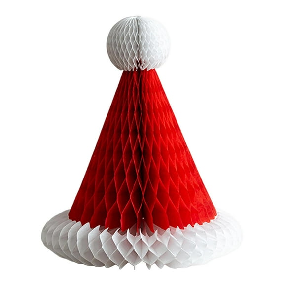 XMMSWDLA 3D Honeycomb Christmas Tree Ornament - Foldable Mini Paper Xmas Decor for Tabletop/Ceiling, Holiday Centerpiece for Home & Party