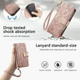 thumbnail image 4 of Decase Anti-Scratch PU Leather Wallet Case Compatible with Samsung Galaxy S24 FE,Shockproof Magnetic Buckle Hybrid Case Cover with Zipper Pocket Credit Card Slot Cash Slot Wrist Strap Lanyard,Rosegold, 4 of 12