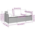 thumbnail image 2 of vidaXL Garden Sofa with Cushions 3-Seater Grey Poly Rattan, 2 of 4