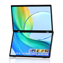 Joyfast 15.6" 1080p LCD Triple Portable Computer Monitor, Black, S156A01D