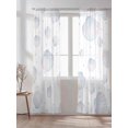 thumbnail image 2 of Sheer Curtains 96 Inches Long 2 Panels Set for Living Room, Colorful Shell Coastal Semi Sheer Curtains for Windows, Nautical Summer Beach Ocean Sea Voile Window Treatments Rod Pocket Curtain, 2 of 7