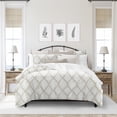 thumbnail image 2 of 6ix Tailors CRE-AUR-LIN-CMF-SQ-3PC Square Cressida Linen Super Queen Size Comforter & 2 Pillow Shams Set - 3 Piece, 2 of 5