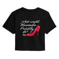 thumbnail image 2 of The Devil Wears Prada - What Would Miranda Do - Juniors Cropped Graphic T-shirt, 2 of 5