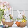 thumbnail image 7 of Hodao Easter Bunny Basket Figurines Set – 2-Piece Indoor Home Decor Ornaments for Bedroom, Living Room Decorations & Festive Gift, 7 of 7