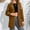 Coffee, variant on Women's Winter Mid Length Plain Color Suit Jacket With Buttons Crazy Wool Winter Jackets Women Long Coats Womens Long Womens Coat Women Extra Long Jacket V Neck Belt Plain Outerwear for Women Womens