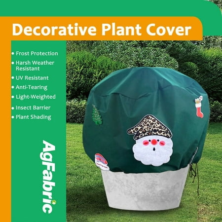 Agfabric Warm Worth 1.5 oz 20''x 25'' Warm Worth Dark Green Plant Cover Christmas Decoration Fabric Plant Protecting Bag and Tree Cover Frost Protection(Random (Best Way To Protect Plants From Frost Damage)