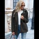 thumbnail image 4 of Abrigos de Invierno para Mujer, de Forro , Piel Sintética, de Oveja, Chaquetas Extragrandes y Modernas, Ropa de Abrigo Cálida Negro 4XL, 4 of 9
