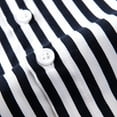 thumbnail image 6 of LZHGirlshop Mens Button Down Shirts Fit Stretch Streak Print Business Casual Long Sleeve Shirt for Men,Black,2XL, 6 of 7