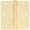 Satin Brass, variant on Stone Harbor Hardware 3-1/2" Door Hinges, 1/4" Radius Corner, Satin Brass, 3-Pack