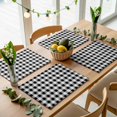 thumbnail image 5 of Buffalo Check Plaid Placemats Set of 6 Black White Plaid Farmhouse Place Mats Table Mats Kitchen Dining Home Outdoor Party Table Decoration, 5 of 9