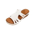 thumbnail image 2 of ATENAR Sandals for Women Slide Casual Womens Sandals Summer Shoes Women White 6.5, 2 of 9