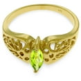 thumbnail image 4 of Galaxy Gold 14K Yellow Gold Natural Marquis-Shaped Peridot Filigree Solitaire Ring - August Birthstone - Abundance & Joy - Sizes 5.5 to 11 - Fine Jewelry for Women, 4 of 4