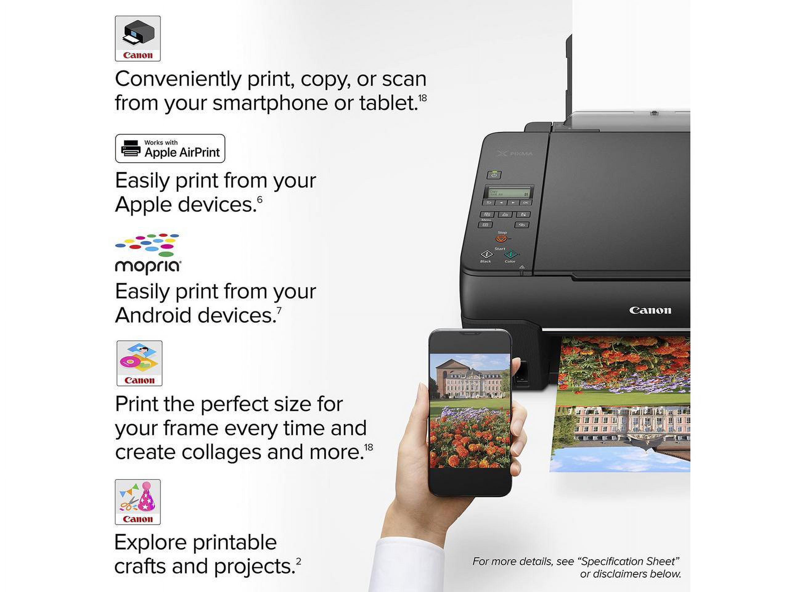 Canon PIXMA G620 PIXMA MegaTank Wireless All-In-One Inkjet Photo Printer - Black