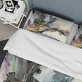thumbnail image 4 of Designart "Jazz-inspired Grayscale Rhythms I" Abstract Liquid Ink Bedding Covert Set - Modern Black Abstract Bed Set With 1 Sham, 4 of 6
