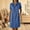 Blue Dresses for Women, variant on Ygbgbb Women Lapel Collar Linen Blend Midi Dress, Short Sleeve Half‑Button Front Tunic Dress with Side Pockets for Summer Vacation and Daily Casual Outfits Pink XXL