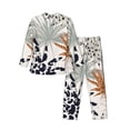 thumbnail image 2 of Bingfone Men'S Pajama Set 2 Piece Loungewear Pjs, Long Sleeve With Pajama Pants-Tropical Leaves, 2 of 9
