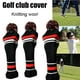 thumbnail image 5 of Naiovety 3PCS Golf Club Head Covers Clubs Sports Lightweight Headcovers Outdoor Sporting Goods Washable Thick Women Golf En blanco y negro, 5 of 6