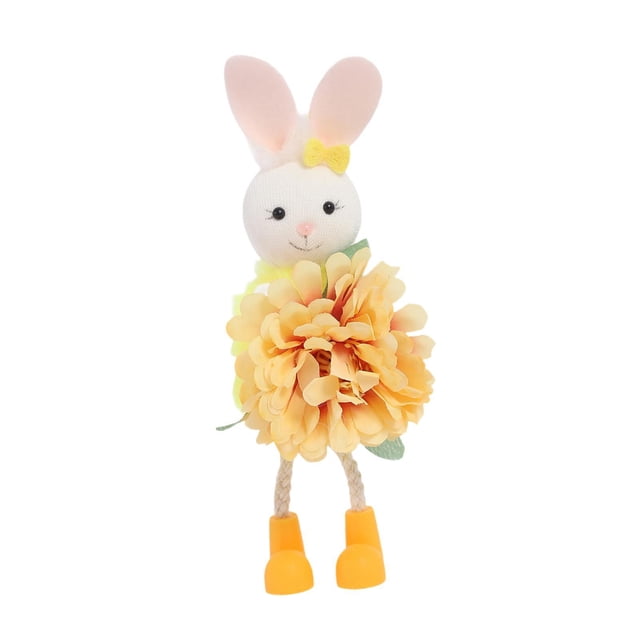 Decoración colgante de conejito de Pascua, lindo muñeco de conejo, artículo para fiesta, ligero, para Pascua Amarillo