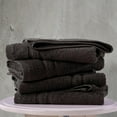 thumbnail image 4 of Hawmam Linen Bathroom Towels - Black Quick Dry Towels, 16' x 29', 100% Turkish Cotton, Soft Luxury Hand Towels, Eco Friendly Low Lint Highly Absorbent 600 GSM, 4-Pack for Spa, Gym, Salon, College Dorm, 4 of 6
