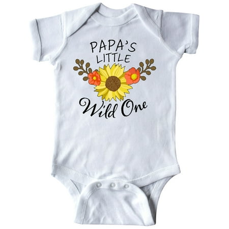 

Inktastic Papa s Little Wild One with Beautiful Sunflower Gift Baby Boy or Baby Girl Bodysuit