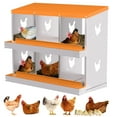 thumbnail image 1 of Galvanized Metal Chicken Nesting Box for Poultry Coops – 6 Compartments, Rollaway Egg Collection, Rustproof, Ventilated, Wall-Mount – Orange, Without Bracket, 1 of 7