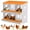 Orange- without stand, variant on Amkui Laying Hen Nesting Boxes for Chickens, 6/8/10 Compartment Metal Chicken Egg Laying Box with Protective Rollout Egg Collection Lids for Chicken Coop,Easy to Clean