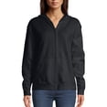 thumbnail image 1 of Hanes Women's EcoSmart Full-Zip Hoodie Sweatshirt, Ebony, Medium, 1 of 10