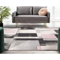 thumbnail image 3 of Well Woven Lane Blush Pink Modern Geometric Boxes Squares Area Rug (9'3" x 12'6"), 3 of 9