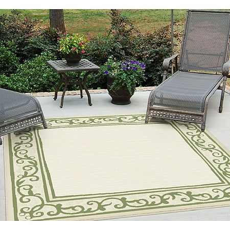 61'' x 90'' Indoor/OutdoorEtchings Rug, Sage