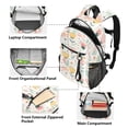 thumbnail image 5 of JIALIOU 14" Laptop Backpack Waterproof Airline Approved Stylish Casual Daypack for Travel Business College Work, Pastel Hand Drawn Flower, 5 of 8