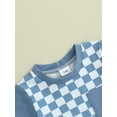 thumbnail image 6 of Liacowi Toddler Kids Boys Summer Clothes Checkerboard Plaid Short Sleeve T-Shirt Elastic Waist Shorts Set 2Pcs Baby Beach Checkered Outfit, 6 of 9