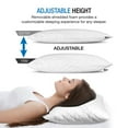 thumbnail image 3 of Wondersleep Dream Rite Shredded Hypoallergenic Memory Foam Pillow - Adjustable Loft, Cooling Bamboo Derived Rayon Cover, Queen Size (1 Count), 3 of 6