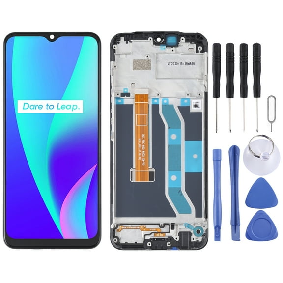 Cellphone Spare Parts  Original LCD Screen and Digitizer Full Assembly With Frame for OPPO Realme C15 RMX2180(Qualcomm