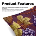 thumbnail image 2 of Grape Stylish Velvet Throw Pillow Covers Set of 2 with Unique Patterns for Bed Pillow - 16x16, 18x18, 20x20 Inches for Various Occasions, 2 of 6