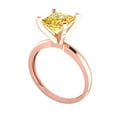 thumbnail image 2 of Clara Pucci 14K Rose Gold 2ct Citrine Solitaire Ring for Women, 2 of 8