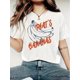 thumbnail image 1 of Women'S Casual Crew Neck T-Shirt with "That'S Bananas" Print, Polyester Knit Fabric, Short Sleeve, Regular Length, Fruit & Vegetable Pattern, Ideal for Spring and Summer, 1 of 6