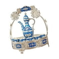 thumbnail image 1 of DOLITY Luxury Coffee Pot Set, Tea Service Set, Coffee Pot Tea Serving Set, for Holiday, Blue, 1 of 9