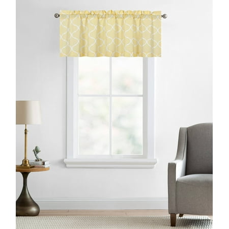 - Regal Home Collections Oversized Shabby Lattice Trellis Rod Pocket Window Valances - Yellow