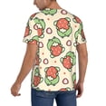 thumbnail image 2 of Uemuo Frog Hold Strawberry Print Mens Polo Shirts Baseball T-shirt Performance Short Sleeve Golf Shirt Moisture Wicking Athletic Casual Collared T-Shirt-Small, 2 of 7