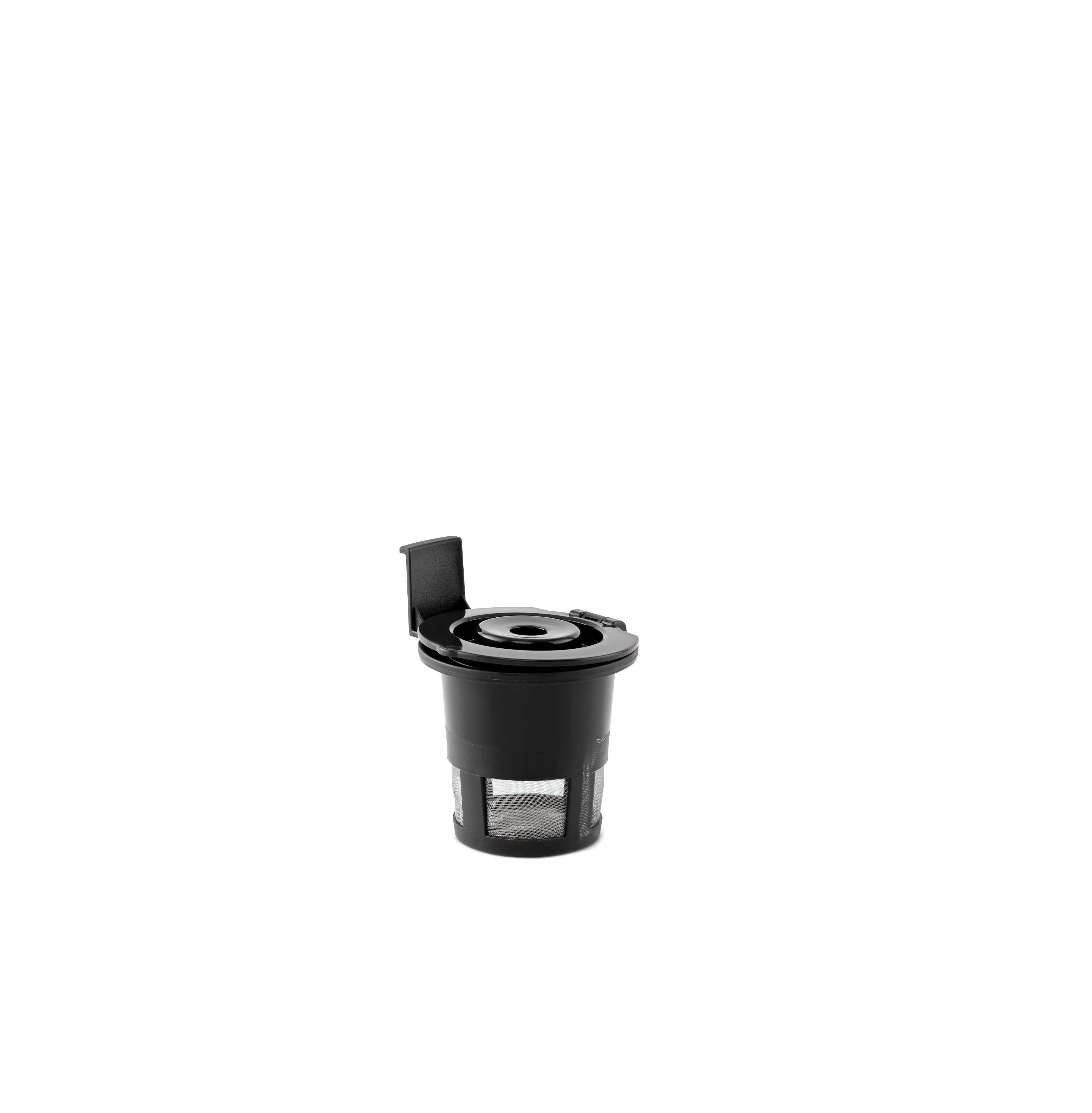 Cafetera Mainstays Black Matte de preparación dual, una taza, apagado automático, depósito de 14 oz 4