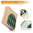 thumbnail image 5 of Yayeee Napkin Holder for Table Kitchen Paper Tissue Organization, Dark Green Leaves, 5 of 8