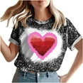 thumbnail image 5 of ChaoHeng Blouses for Women $5 Women Plus Size Summer Tops Women's Round Neck Print Casual Print Short Sleeved Top Short Sleeved Round Neck Top/shirt, 5 of 7