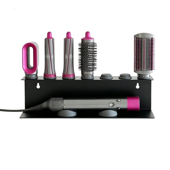 Tibvox Efficient Blow Dryer Storage Rack With 7 Dedicated Slots For Home Studio