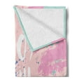thumbnail image 2 of Enjoy the Little Things Soft Flannel Fleece Blanket, Inspirational Hand Lettering Words on Grunge Color Smear Background, Cozy Plush for Indoor and Outdoor Use, 60" x 80", Multicolor, by Ambesonne, 2 of 5