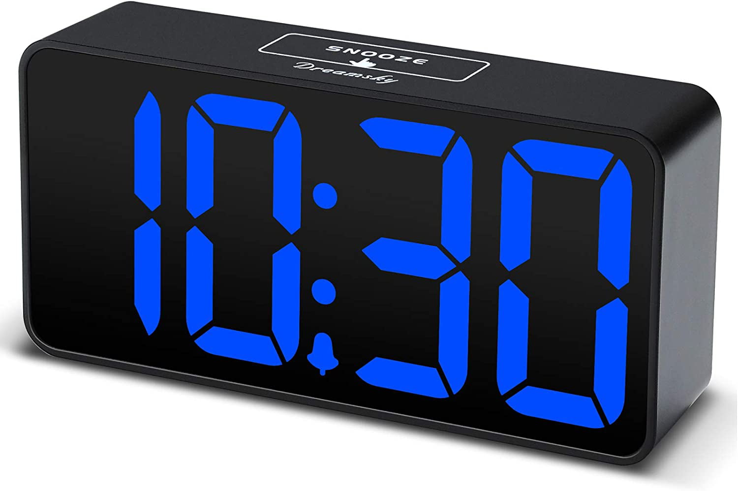 Digital FM Radio Clock with Snooze 12/24H DreamSky Alarm Clock Radio with Dual USB Charging Ports for Bedroom 1.4 Inches Blue Digits with Adjustable Dimmer DST 