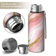 thumbnail image 2 of 20 Oz Pink and Gold Marble Texture Coffee Tumbler Double Wall Insulated Stainless Steel Water Bottle | Metal Reusable Thermoses Flask with Cup Cap | Leak & Sweat Proof with Anti-Dust Lid, 2 of 7